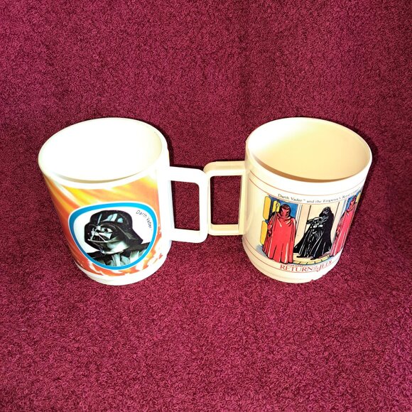 Star Wars Other - Vtg Deka 80's Star Wars Return of the Jedi&The Empire Strikes Back Plastic Mugs